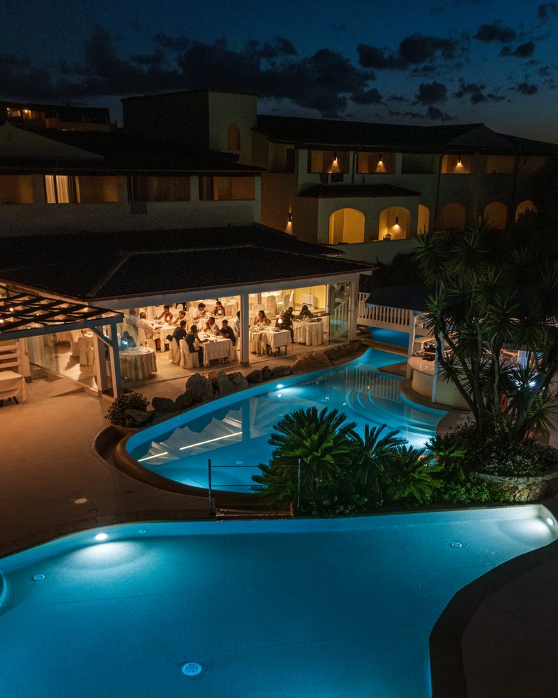 Hotel Sa Pedra — Murta Maria Sardinia at sunset with Tavolara